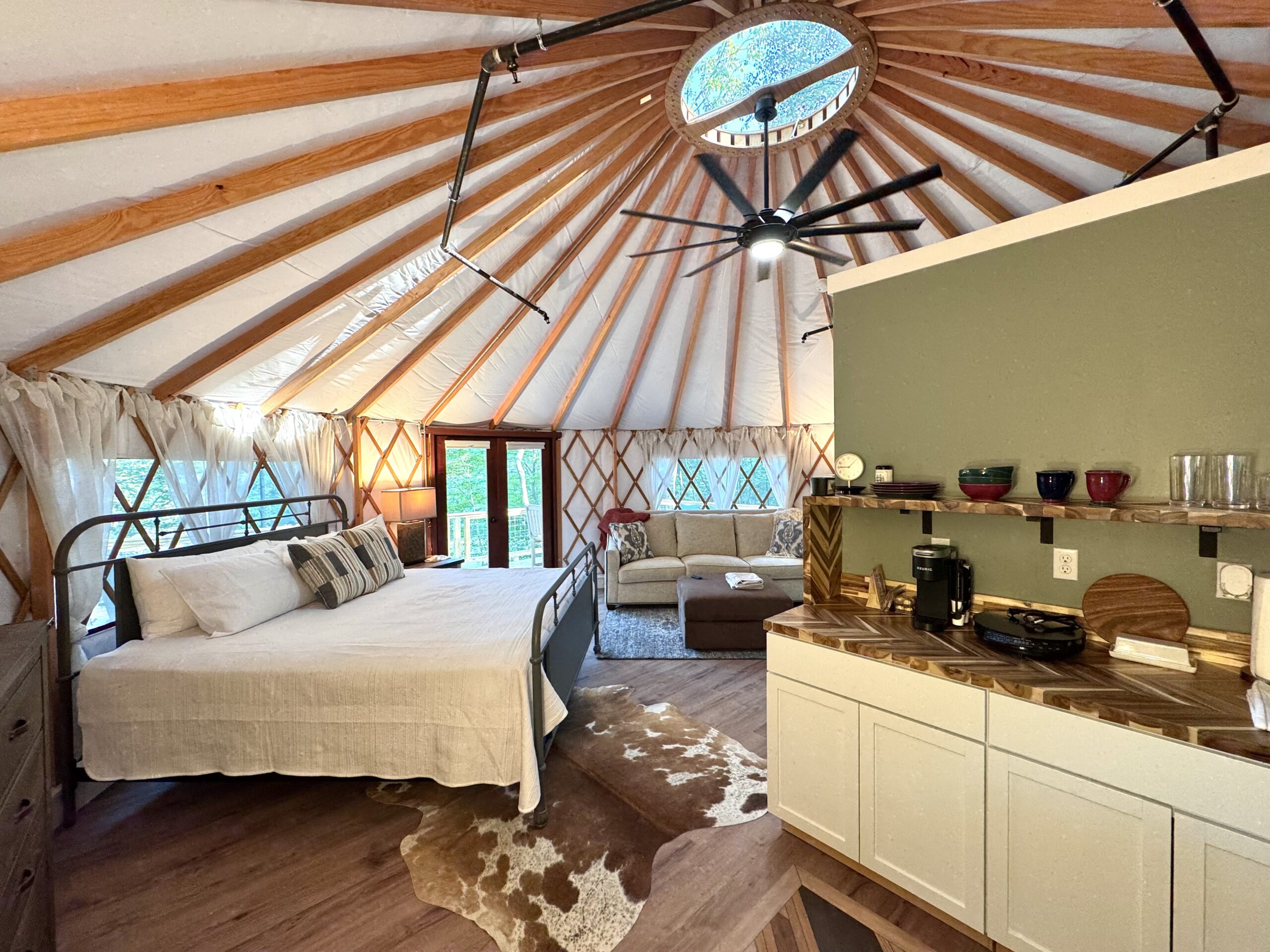 Deep Creek Glamping Huts at Sweet Springs in Garrett County, MD