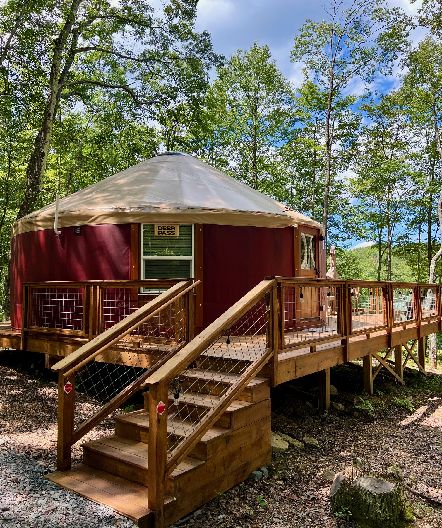 Deep Creek Lake Glamping-Sweet Springs Glamping- Yurt- Deer Pass